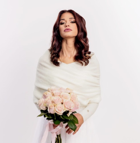 bolerko ślubne ivory sukni ślubnej