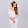 chiffon evening shawl white