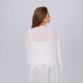 elegant white chiffon stole