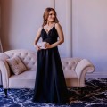 Long black evening dress