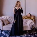 Elegant black dress for weddings