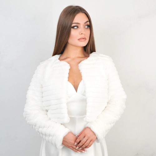 futerko ślubne etola ślubna, białe futerko Bridal Stole.jpeg