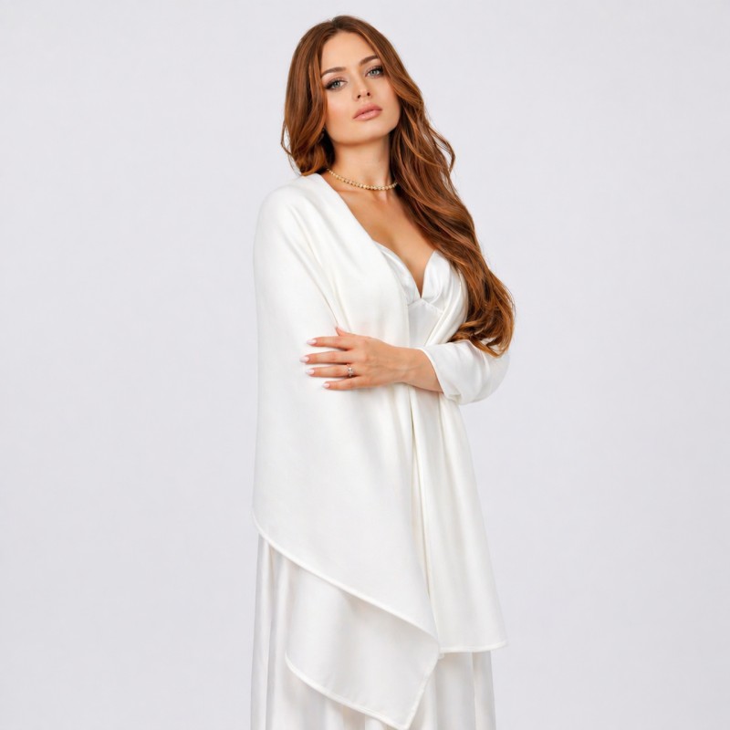 KIM - bridal shawl bridal cover-up wrap for the bride ecru BRIDALSTOLE