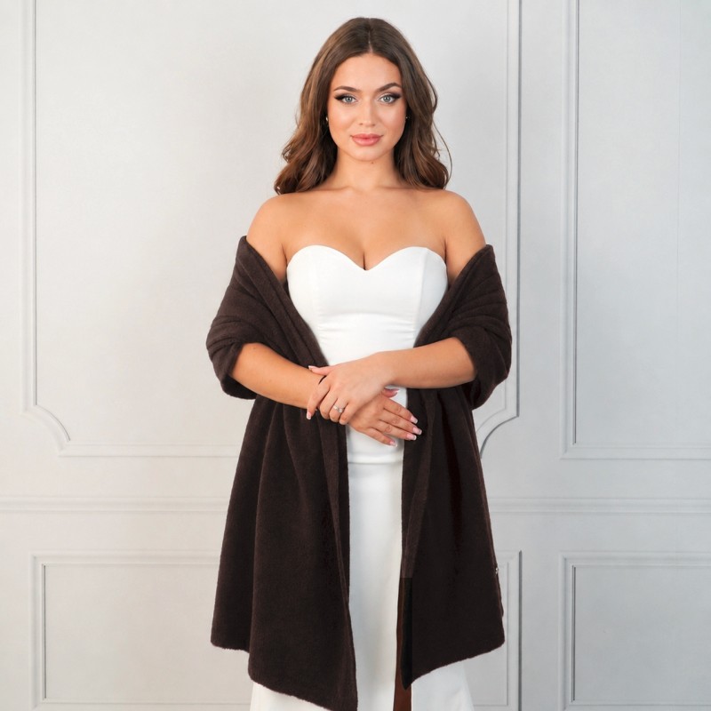 Dream - bridal stole bridal cape bridal jacket brown wool BRIDAL STOLE