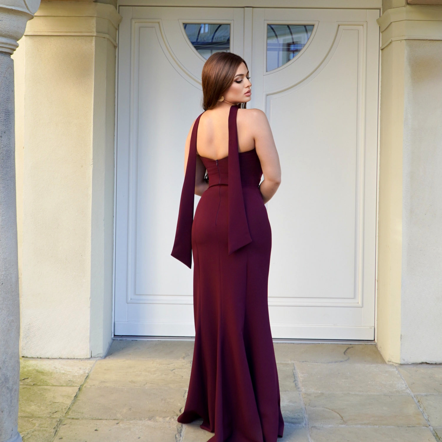 Suknia satynowa pudrowy róż bridalstole