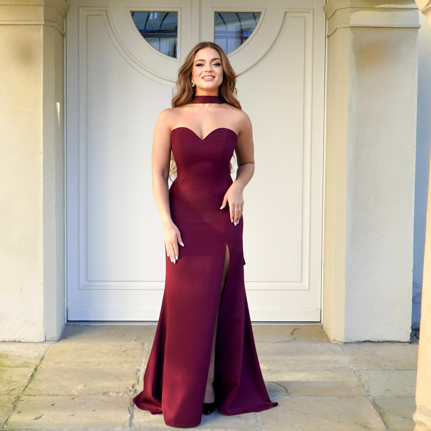 Bridalstole suknia satynowa różowa