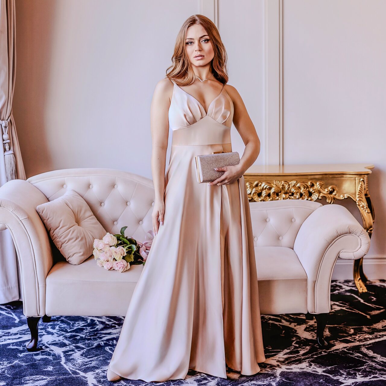 Suknia wieczorowa złota bridalstole
